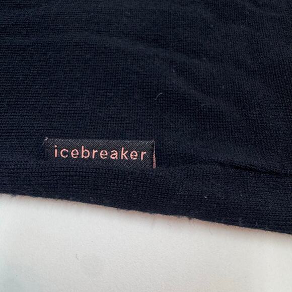 Icebreaker Sport 320 Merino Wool Men's Large Baselayer Quarter Zip Black Comfort - Picture 8 of 9